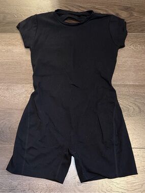 Black Short Sleeve Romper